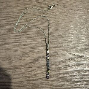 Judith Jack Silver and Gold Necklace with Purple Accents